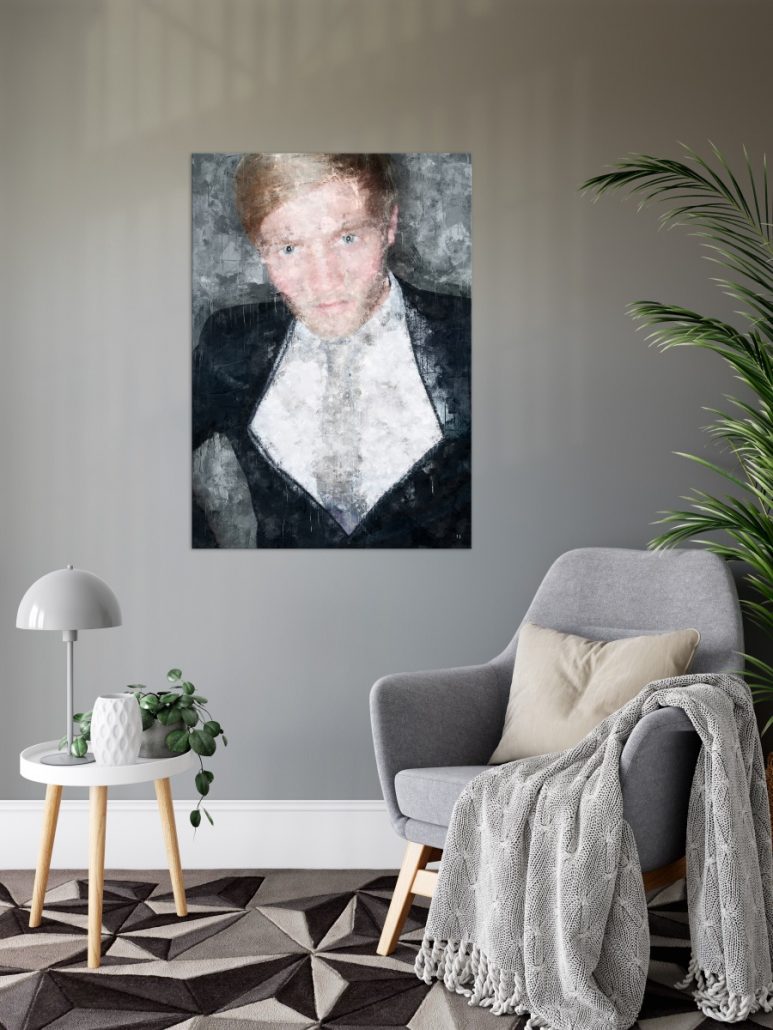 Photo of a living room with picture above the armchair. Photo of a living room with picture above the armchair.